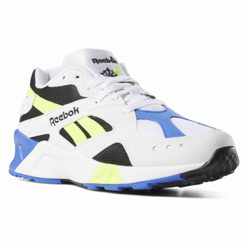 Tenisi Reebok Aztrek Dama Albi/Negrii/Galbeni Romania JQ4921XY